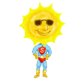 sun-wearing-superman-costume-illustration