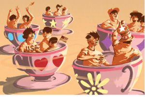 americans-on-tea-cup-ride-illustration