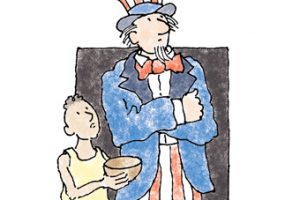 illustration-child-begging-from-uncle-sam