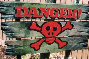 wooden-danger-sign