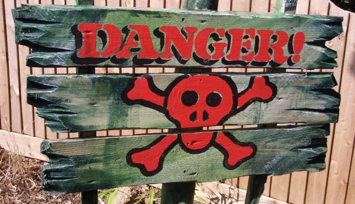 wooden-danger-sign
