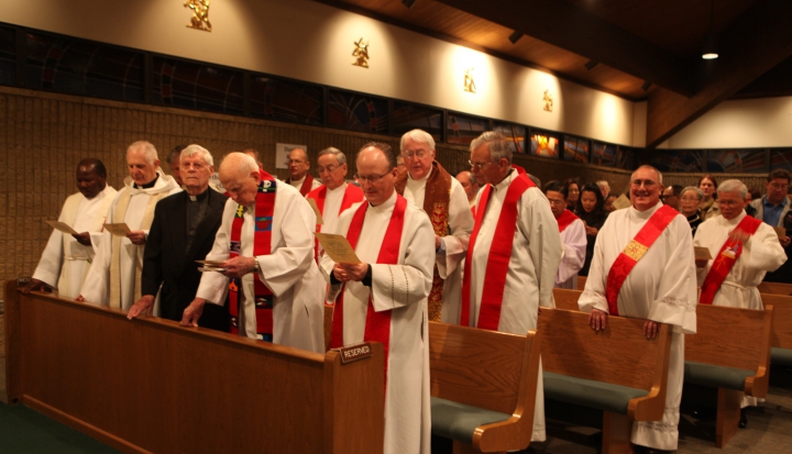 50th Anniversary Mass Clergy in pews