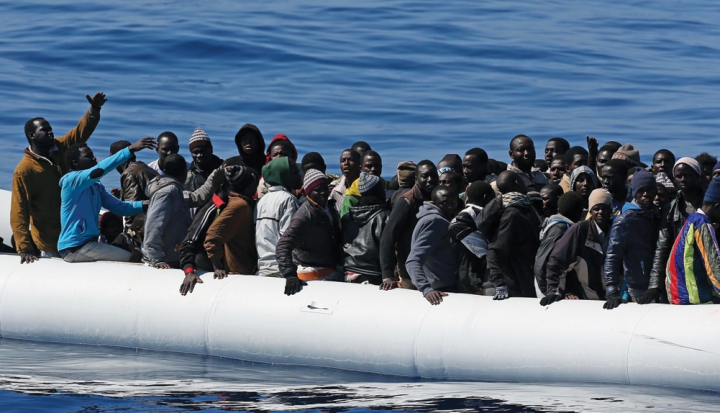 refugees-in-inflatable-boat