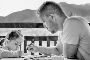 father-and-child-doing-crafts