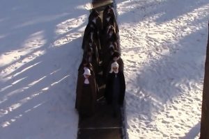 cloistered-nuns-walking-outside