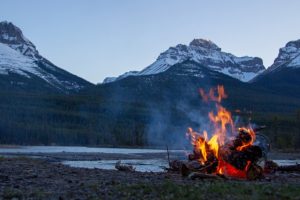 bonfire-on-mountain-range