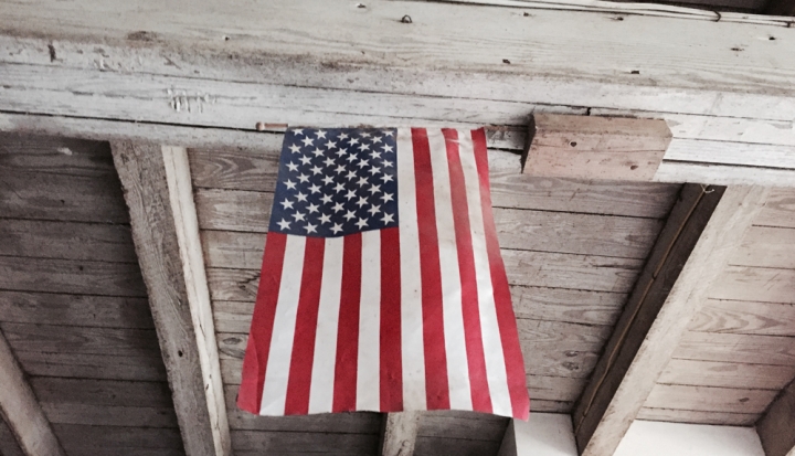 american-flag-hangs-from-ceiling