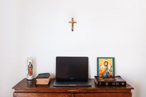 home-altar-with-laptop