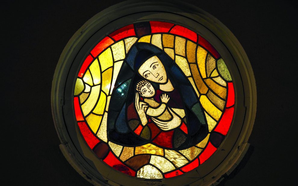 Stained-glass-of-Mary-and-Jesus