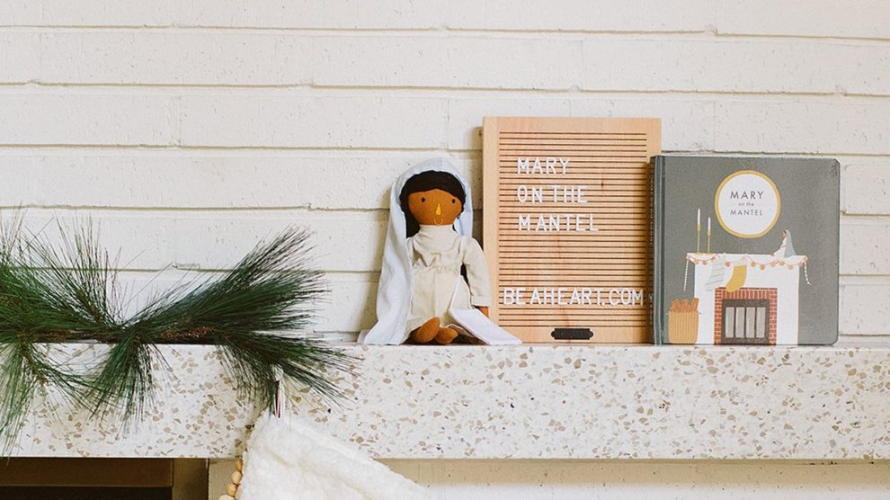 mary-doll-and-book-on-a-mantel