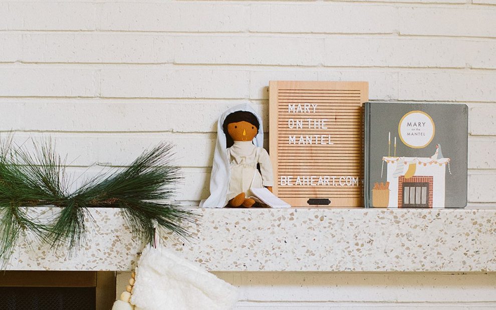 mary-doll-and-book-on-a-mantel