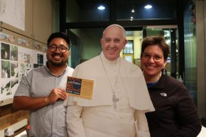 just-politics-hosts-colin-and-eilis-with-pope-francis-cardboard-cutout