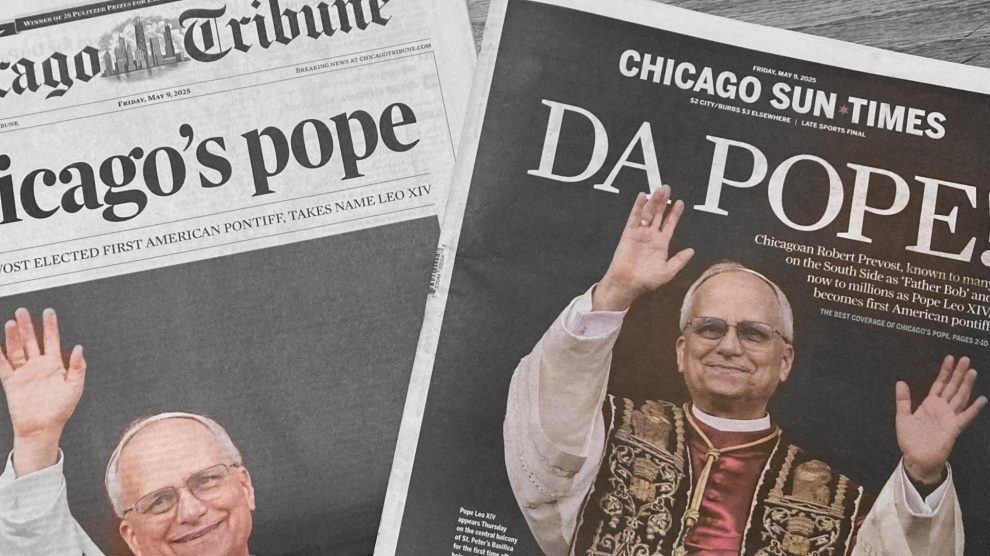 Chicago newspapers announce the new pope - U.S. Catholic