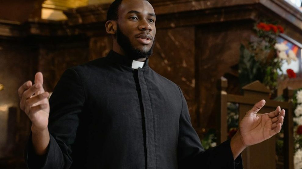 A U.S. Catholic priest, demonstrating Pope Francis' views on pastors. U.S. Catholic