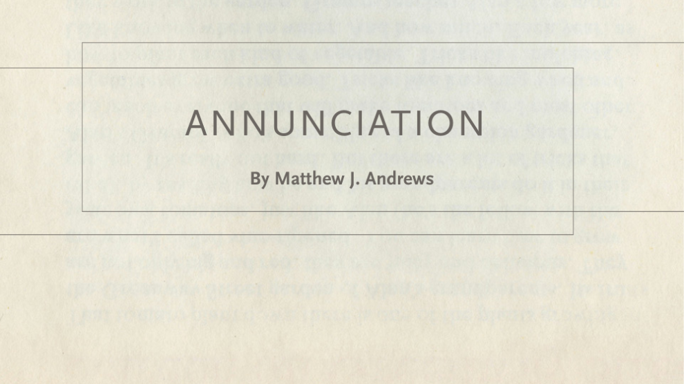 annunciation poem title and author name