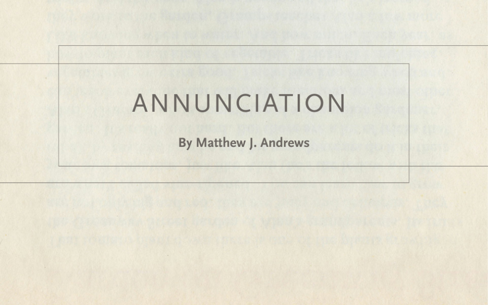 annunciation poem title and author name