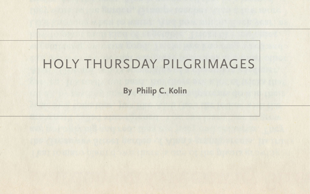 holy thursday pilgrimages poem title and author name