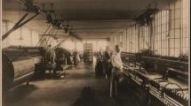 weaving machines in a textile factory