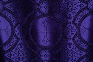 Purple Lenten liturgical vestments
