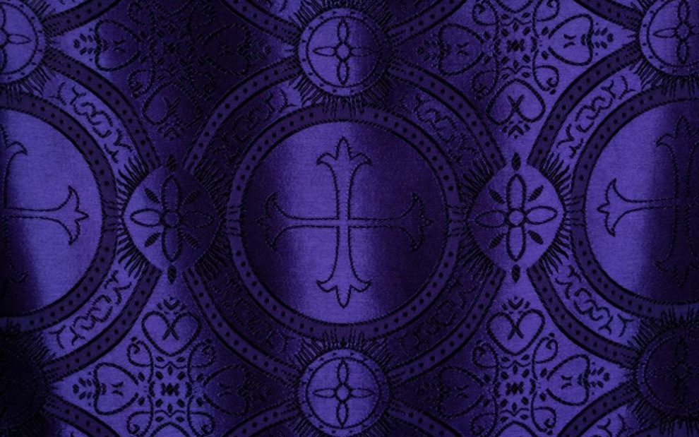 Purple Lenten liturgical vestments