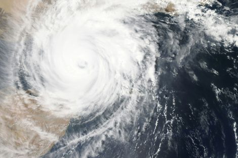 Satellite image of a storm