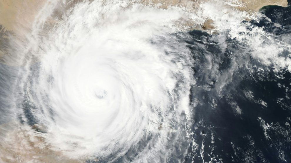 Satellite image of a storm