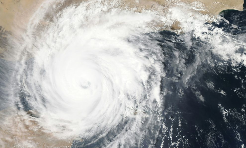 Satellite image of a storm