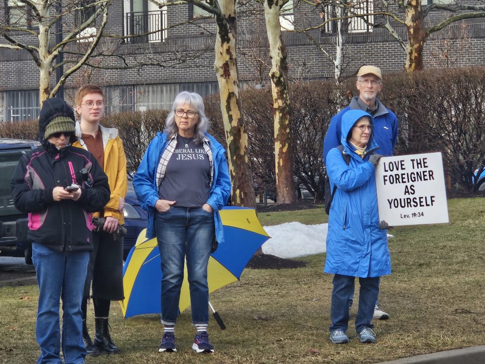 Anti-ICE protestors gather in Pittsburgh