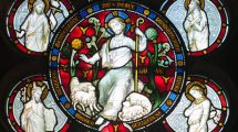 Stained glass of Christ the Good Shepherd