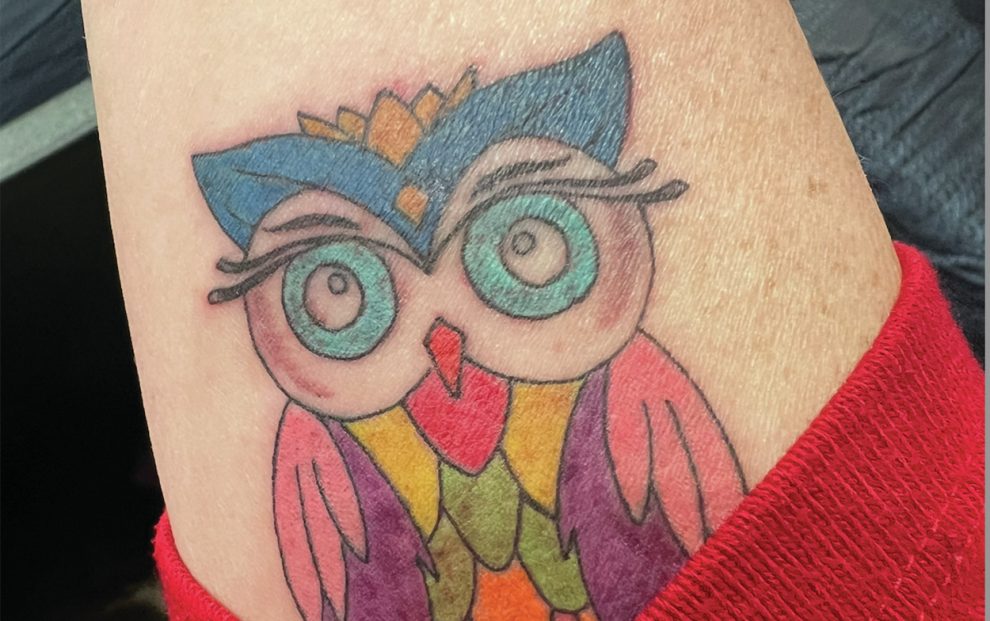 Tattoo of an owl
