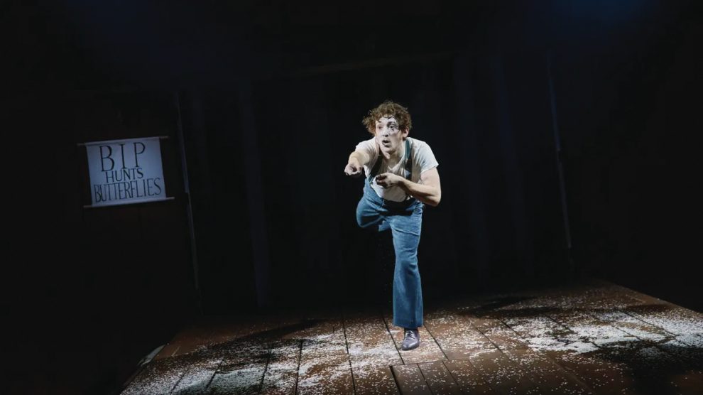 Ethan Slater performs in Marcel on the Train