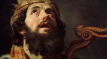 King David with a harp