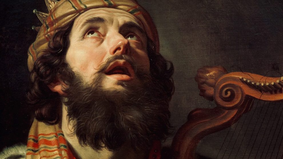 King David with a harp