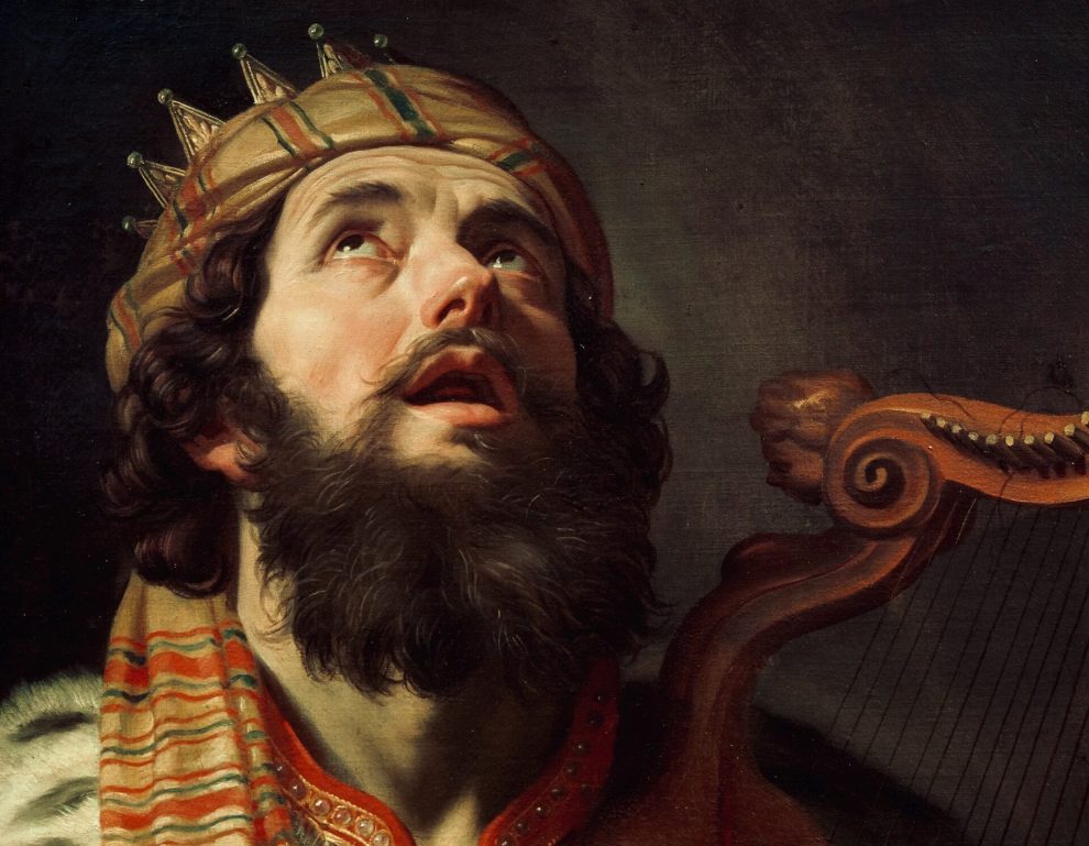 King David with a harp
