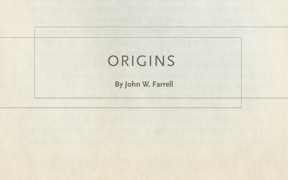 Origins poem by John Farrell