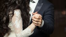Couple dancing at a wedding