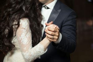 Couple dancing at a wedding