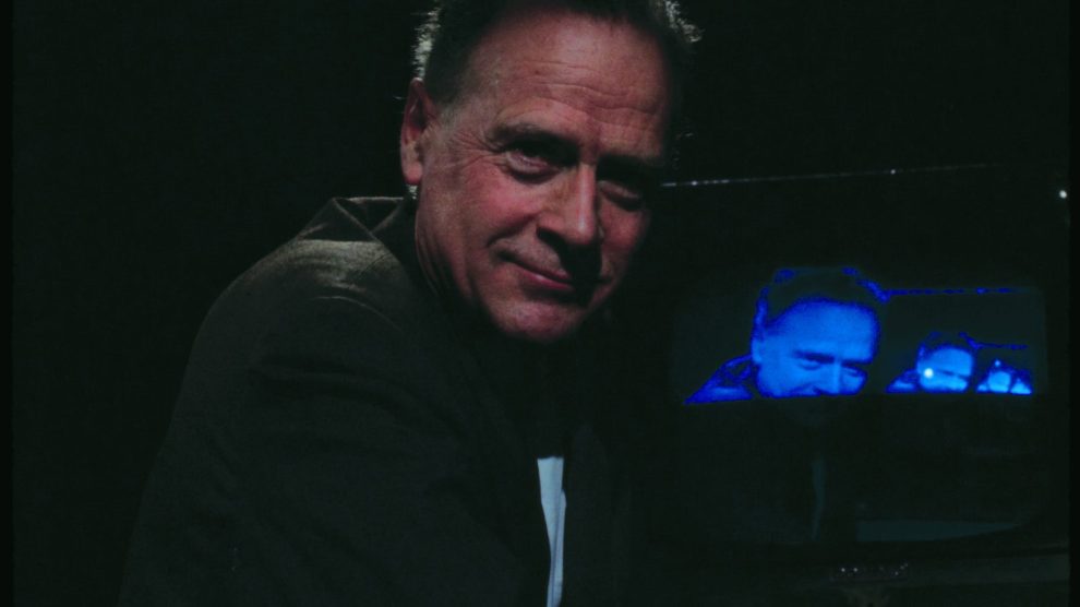 Marshall McLuhan with a television set