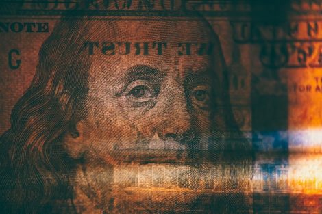 Hundred dollar bill close up