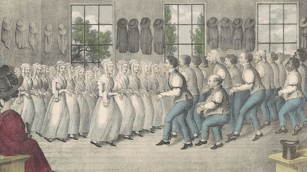 Shakers Near Lebanon illustration by Nathaniel Currier