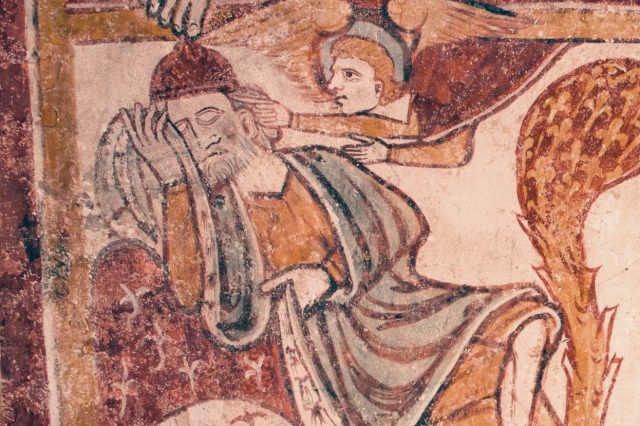 Angel visits a sleeping St. Joseph