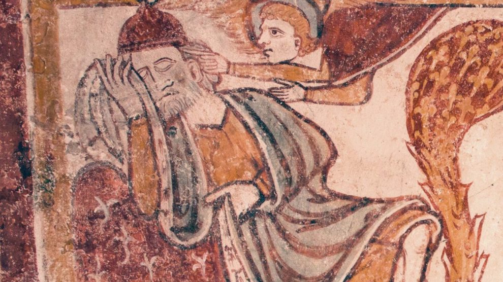 Angel visits a sleeping St. Joseph