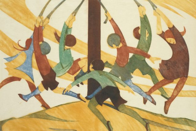 Painting of children playing