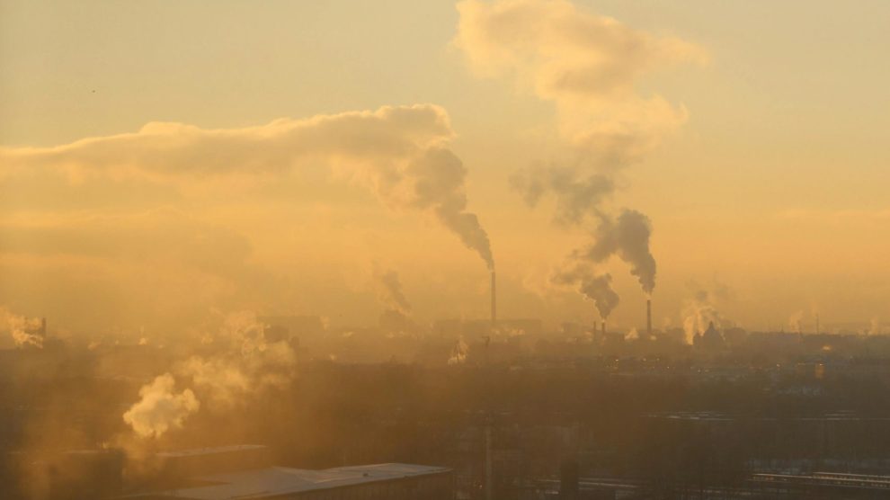 sky with air pollution
