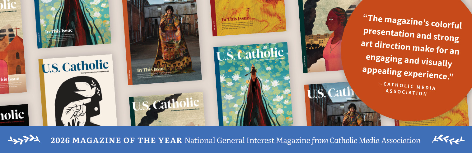 ad offering 25% off to celebrate U.S. Catholic's 2026 Magazine of the Year award