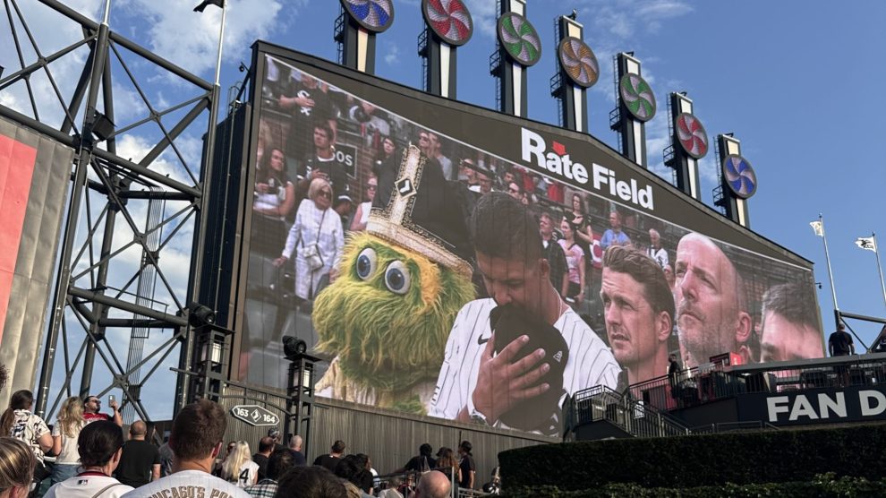Pope Hat Night at White Sox game