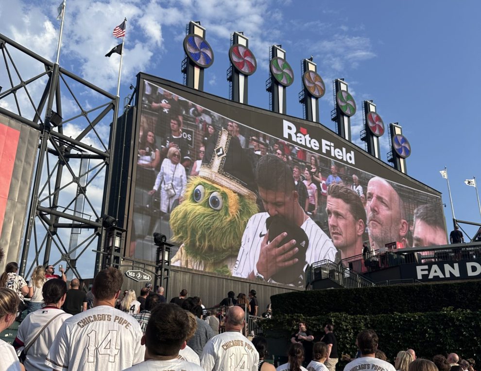 Pope Hat Night at White Sox game