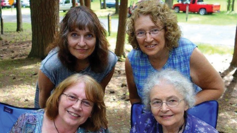 Ellyn Sanna with her three older sisters