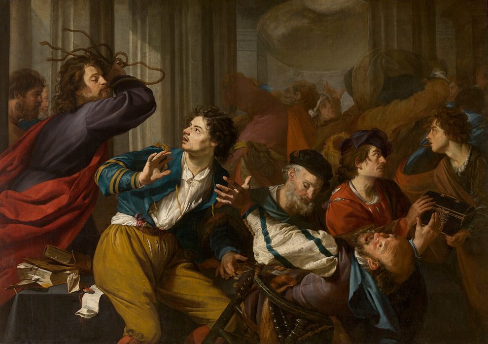 Christ driving the moneychangers from the temple