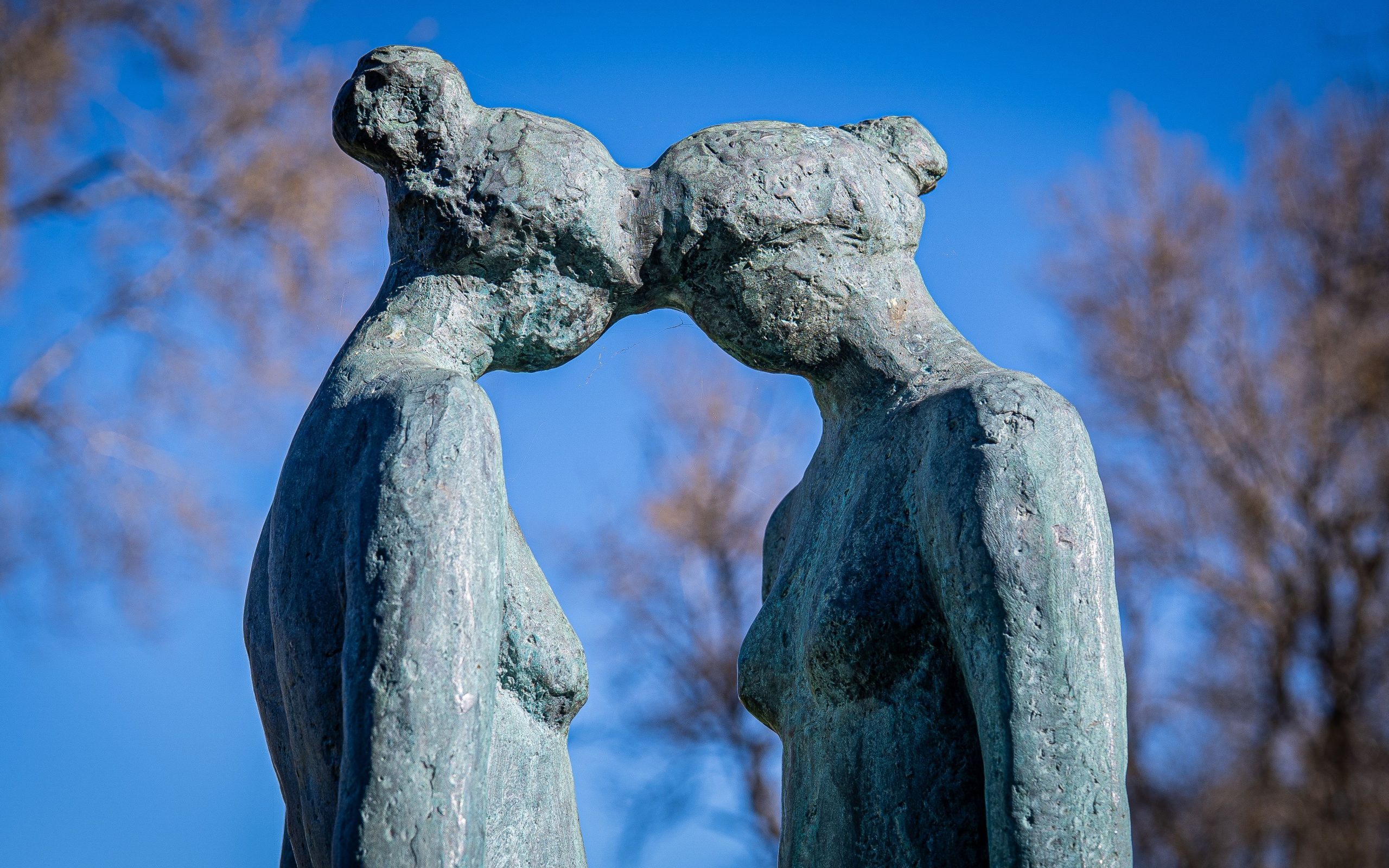 sculpture of two figures